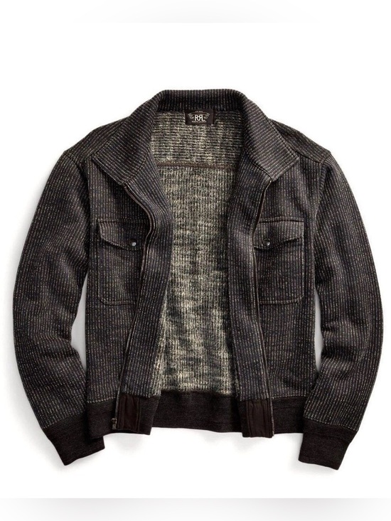 Ralph Lauren Double RL Other - Ralph Lauren RRL Jacquard Fleece Sweater Jacket - Browns Beach XS